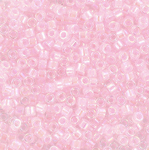 Stretchy Delica Beaded Pink Galvanized Bracelet Trio
