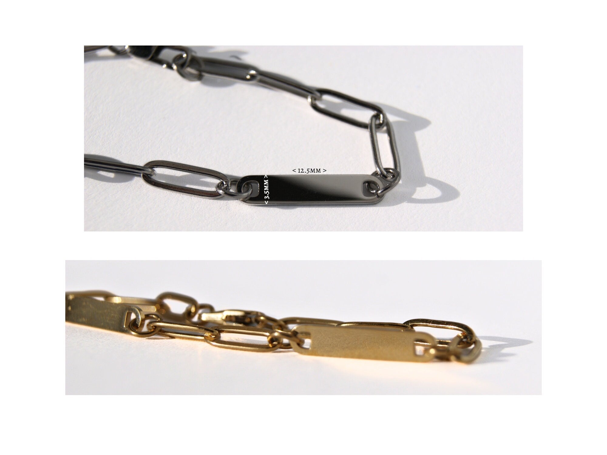 Mini 2 Bar Paperclip Bracelet