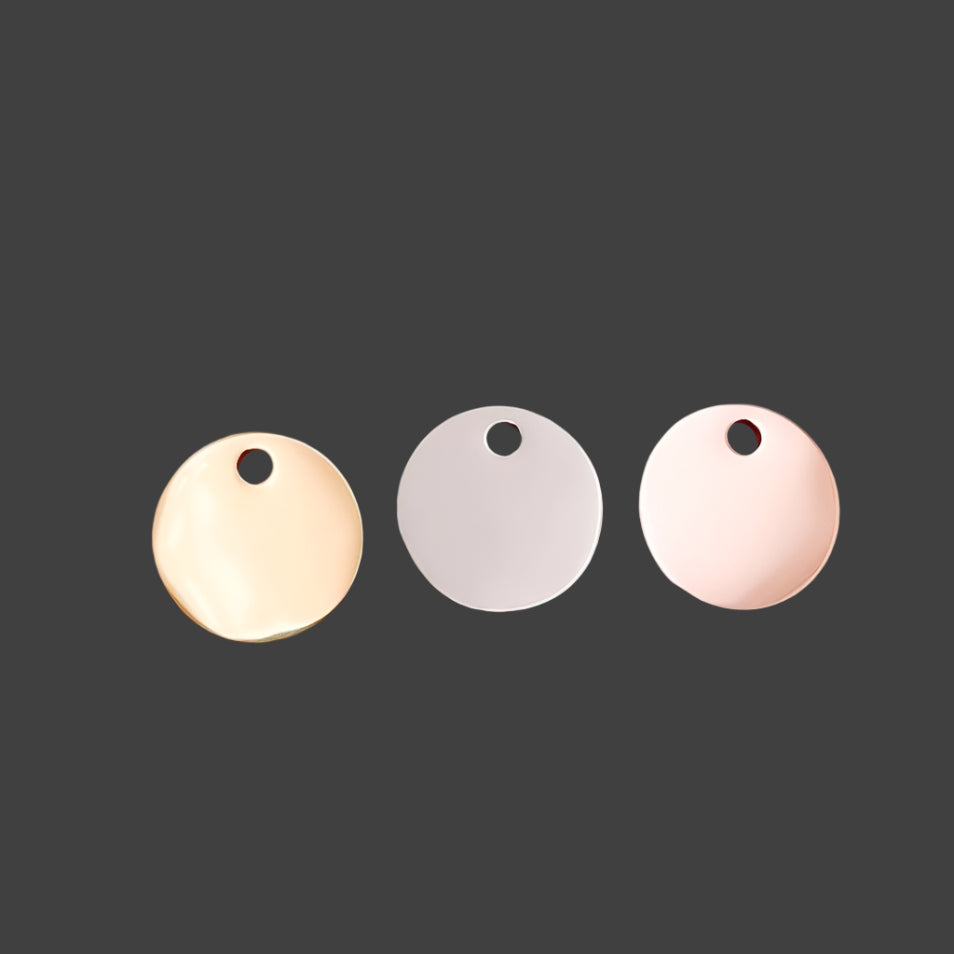 10mm Stainless Steel Disc Pendant/Charm