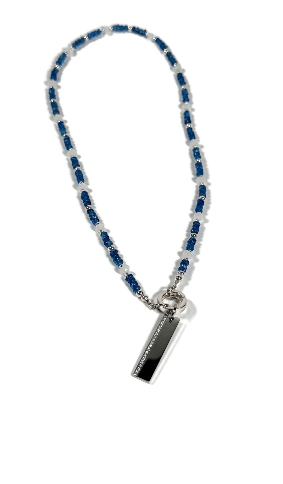 Ocean Dream: Blue-Green Apatite & Moonstone Bead Necklace with Sterling Silver Accents