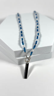 Ocean Dream: Blue-Green Apatite & Moonstone Bead Necklace with Sterling Silver Accents